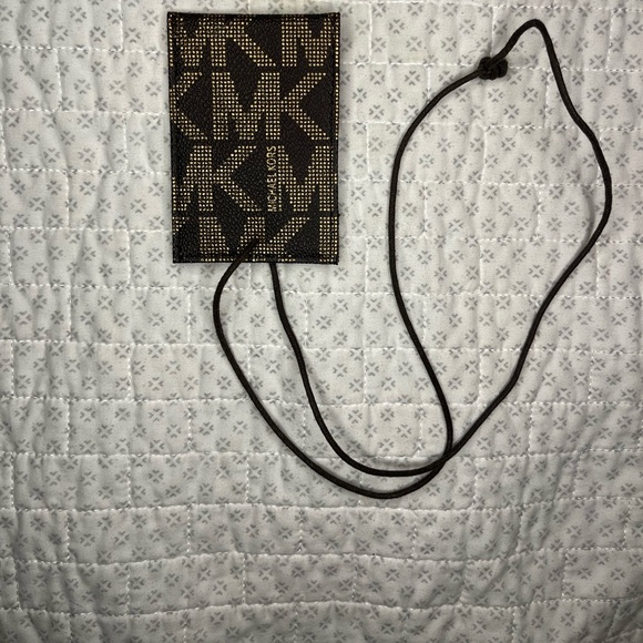 💰Michael Kors Designer Black and Gold Lanyard Card ID Holder - Picture 5 of 5